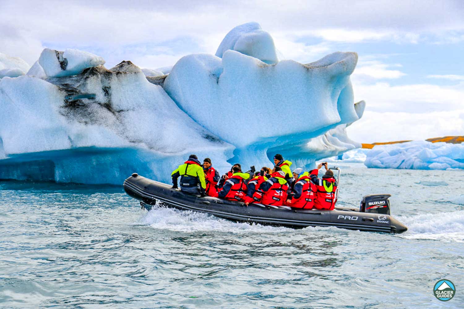 Zodiac Boat Tour on Jokulsarlon Glacier