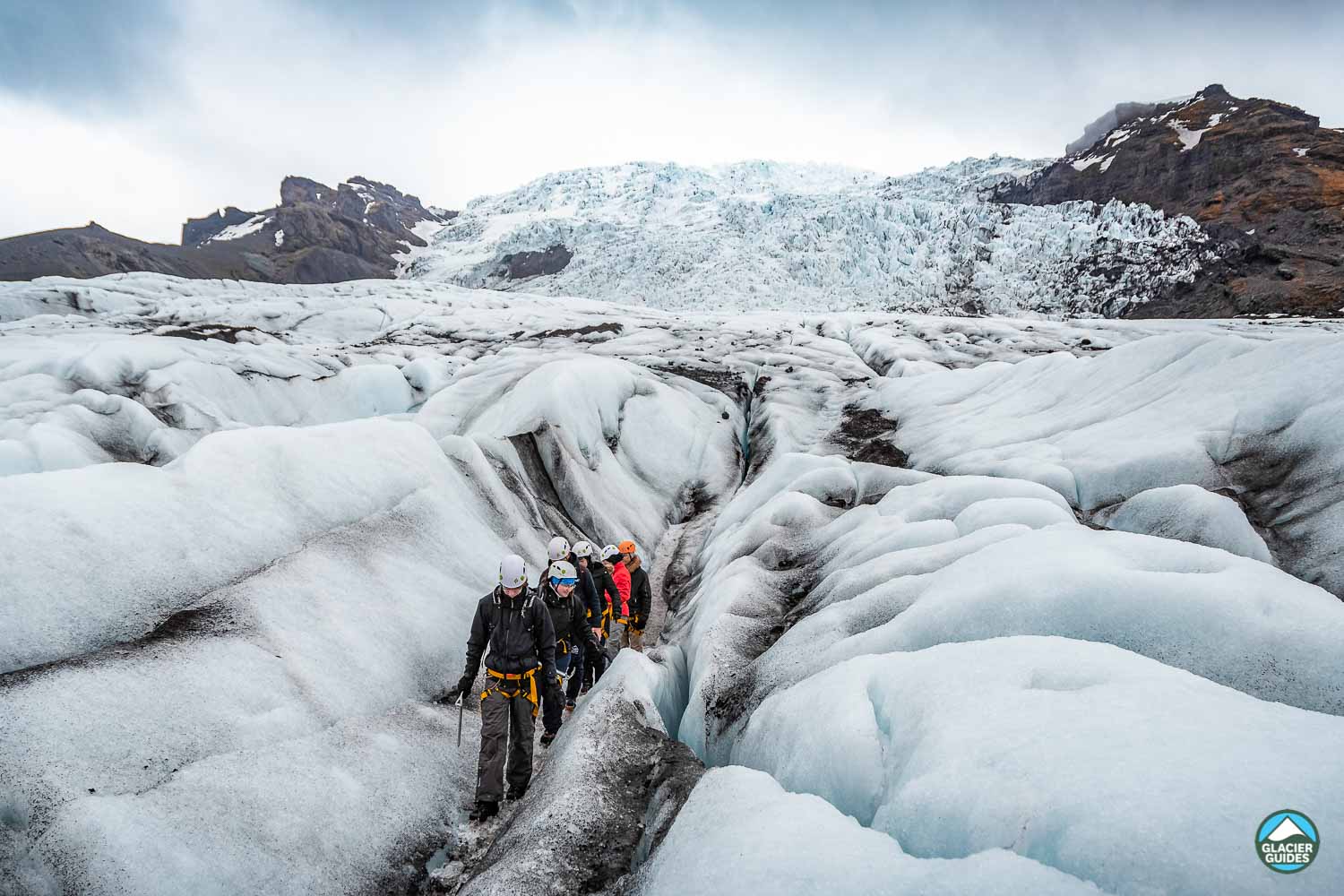 Glacier Hike on the way to the Crystal Ice Cave