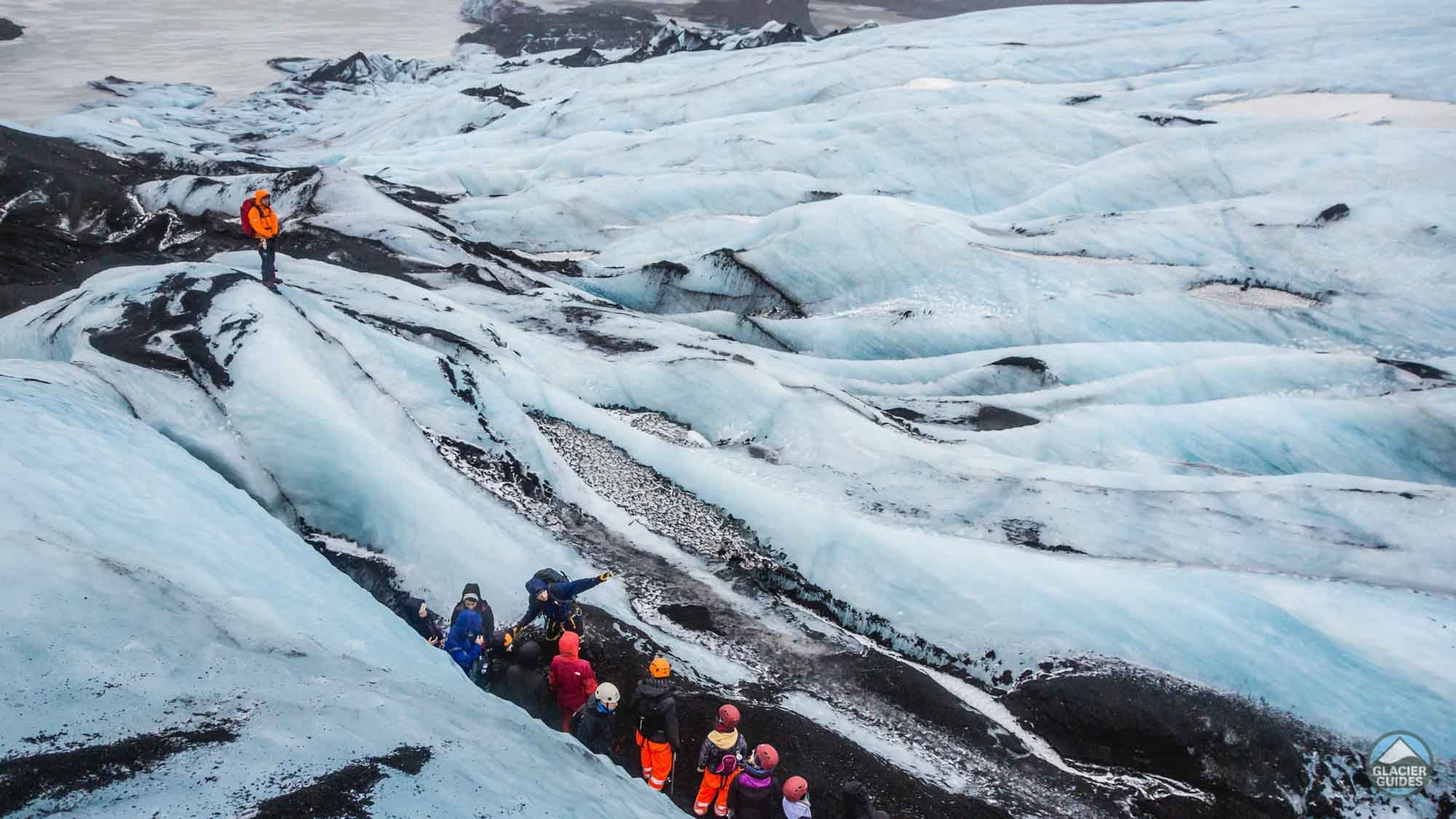 Glacier hiking on Solheimajokull Glacier hiking on Solheimajokull