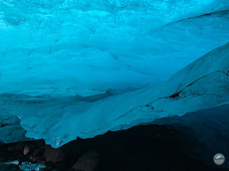 The ice is totally blue and transparent The ice is totally blue and transparent