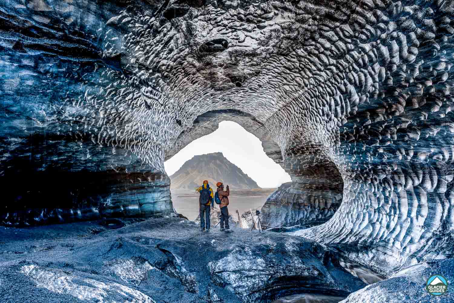 Taking Picture Of Ice Cave In Iceland