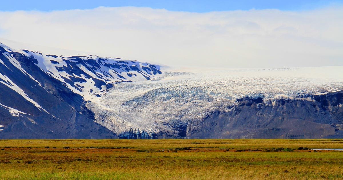 Iceland Langjökull Glacier and Mountain Landscape
