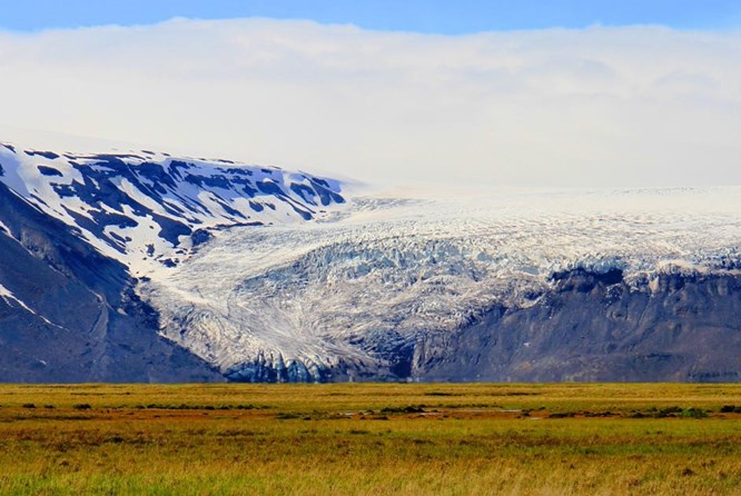 Iceland Langjökull Glacier and Mountain Landscape