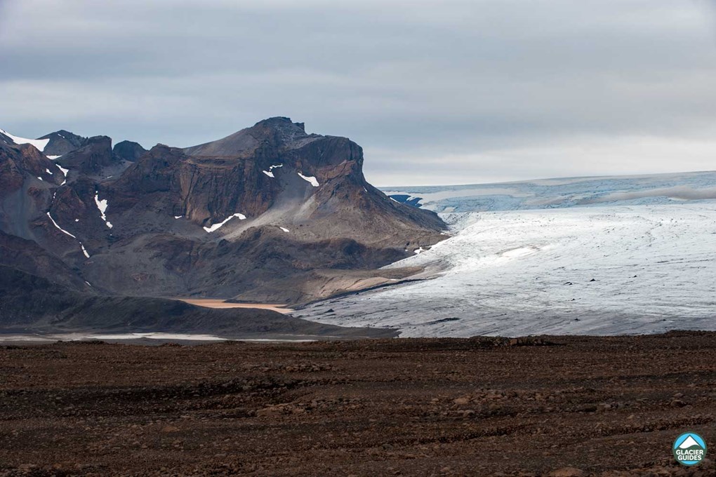 Langjokull Glacier And Mountains Landscape In Iceland