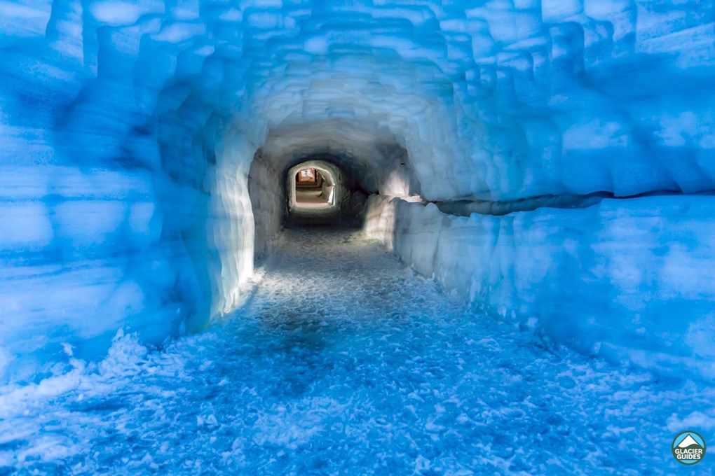 Man Made Tunnel In Langjokull Ice Cave Iceland