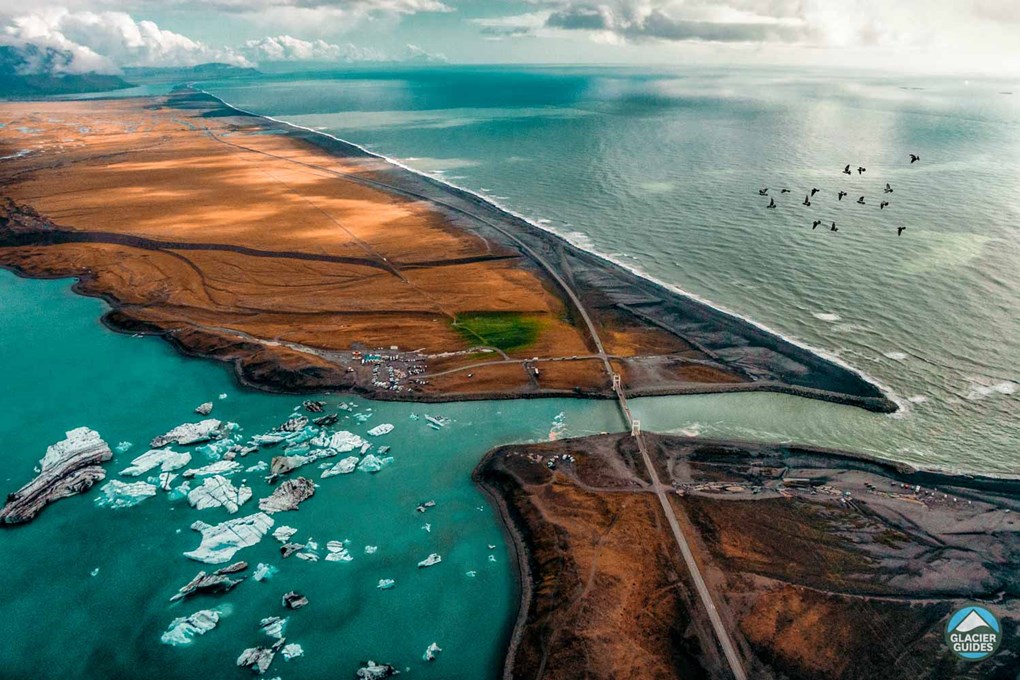 Road With Bridge Near Iceland Glacier Lagoon