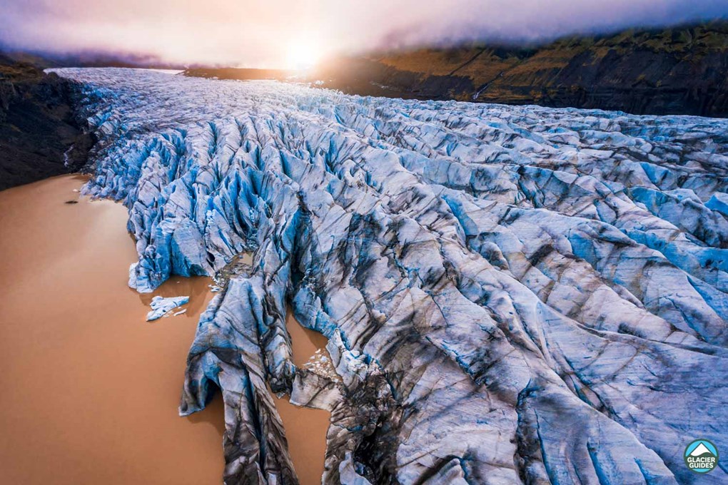 Svinafellsjokull Glacier Outlet In Iceland