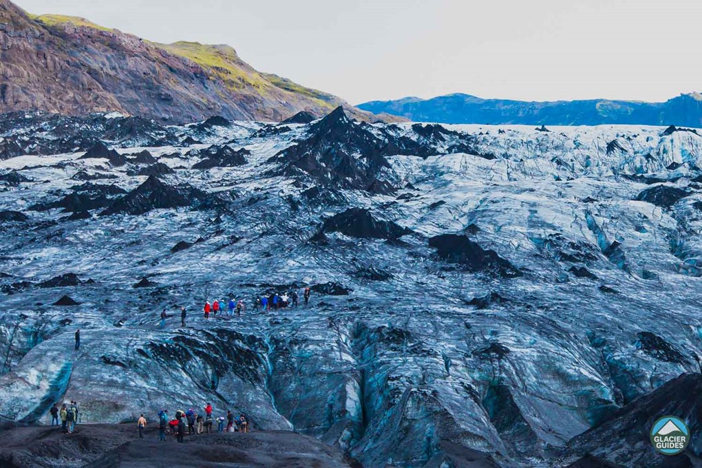 Small Group Hiking Myrdalsjokull Glacier