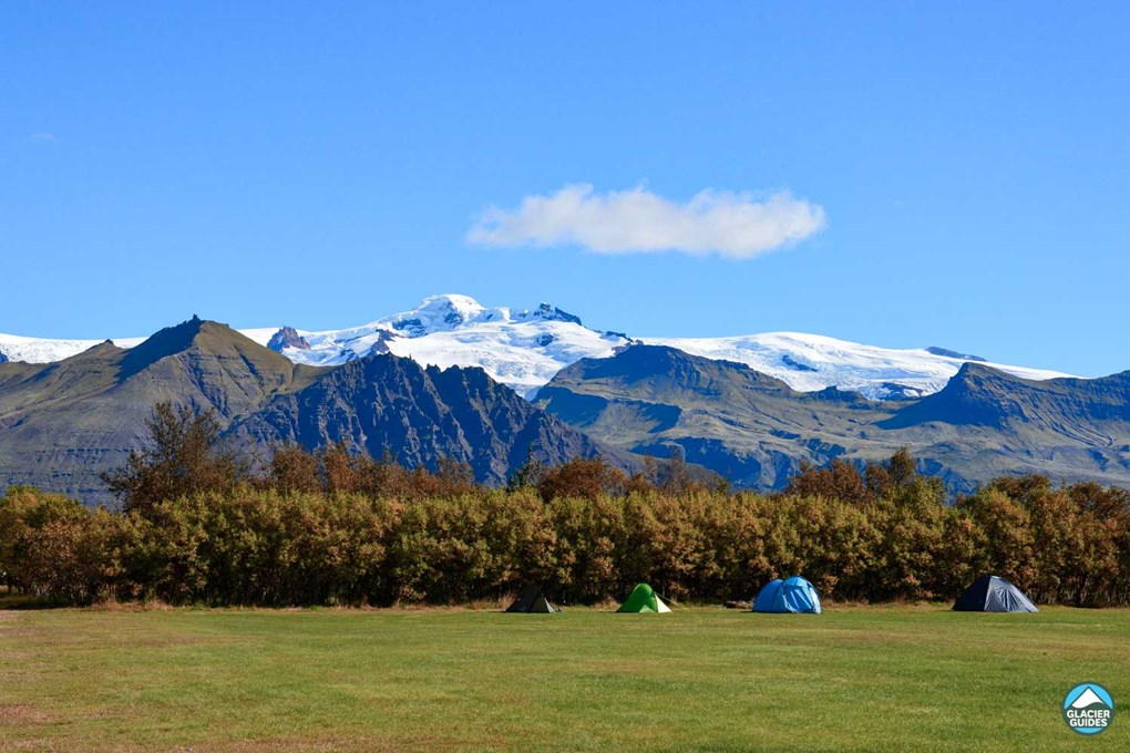 Tents In South Coast Mountains Of Iceland