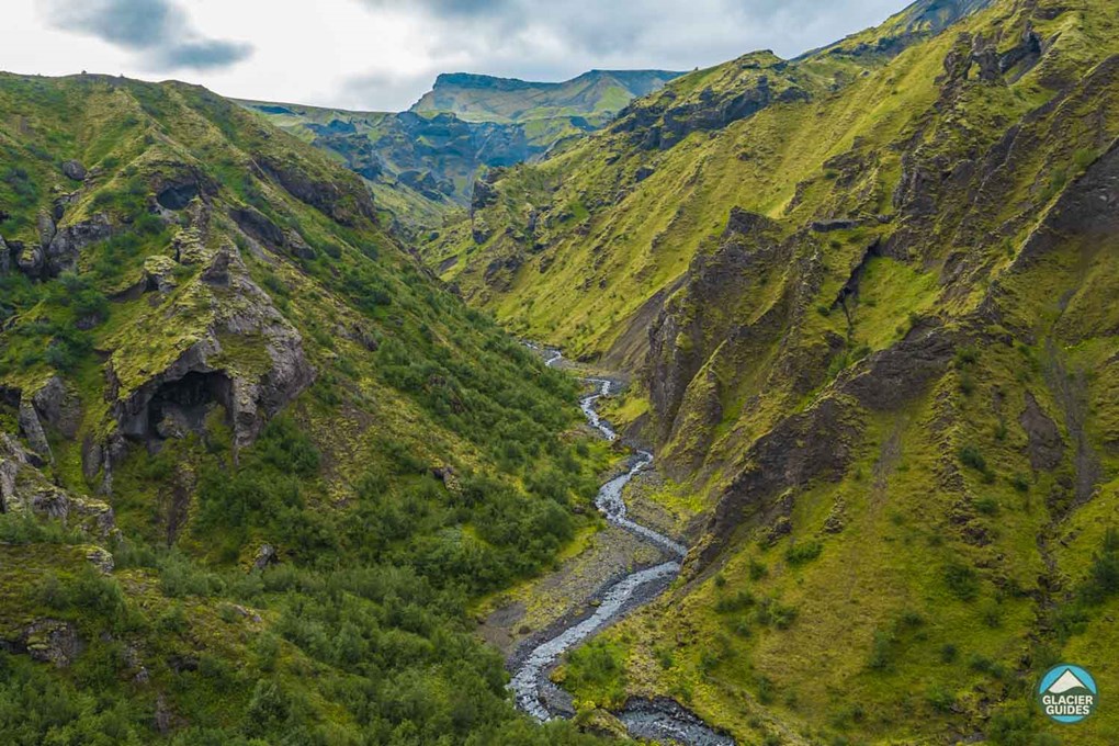 Fimmvorduhals River Canyon And Thorsmork Mountains