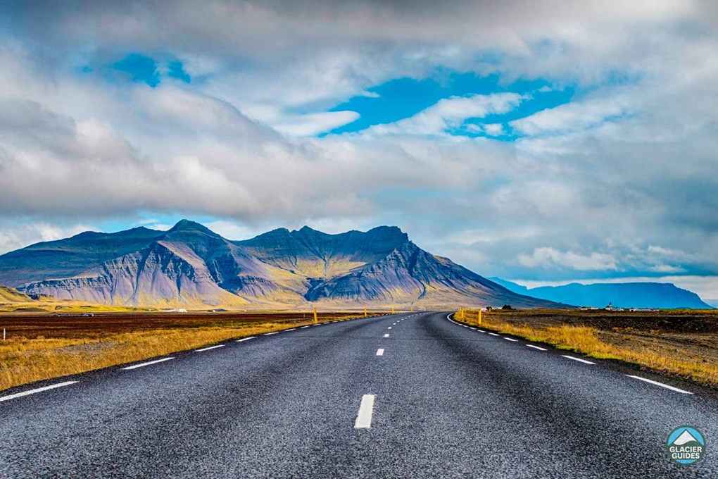 Iceland Road And Mountains Landscape