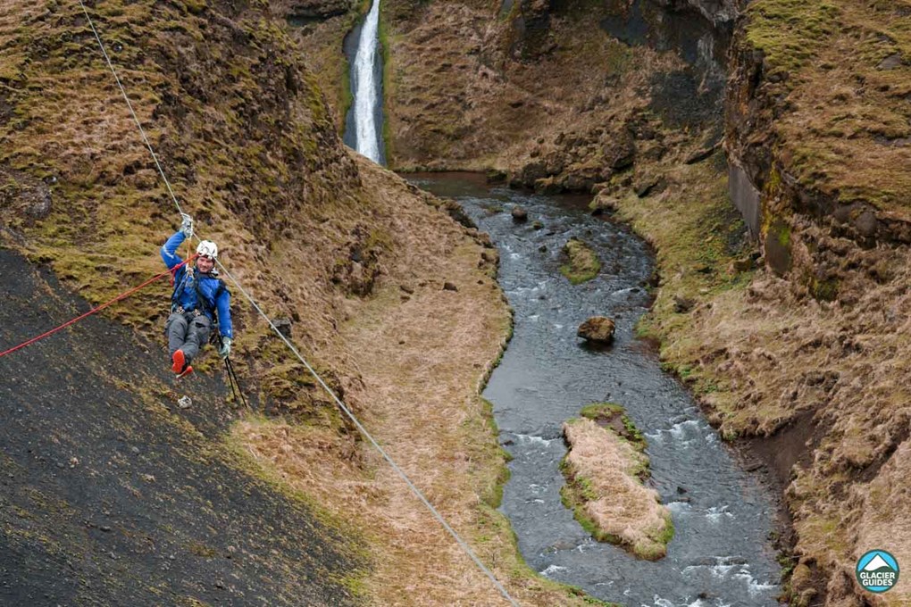 Zip Line Activity In Iceland Near Vik