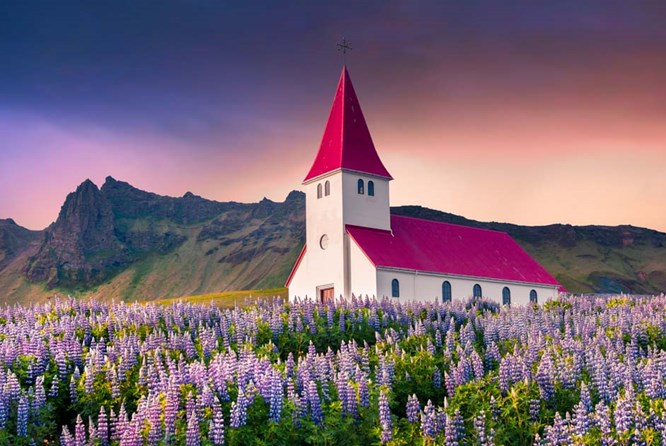 Lonely Church in Vik