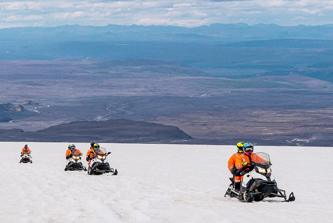Golden Circle, Snowmobile, and Ice Cave Tour in Iceland